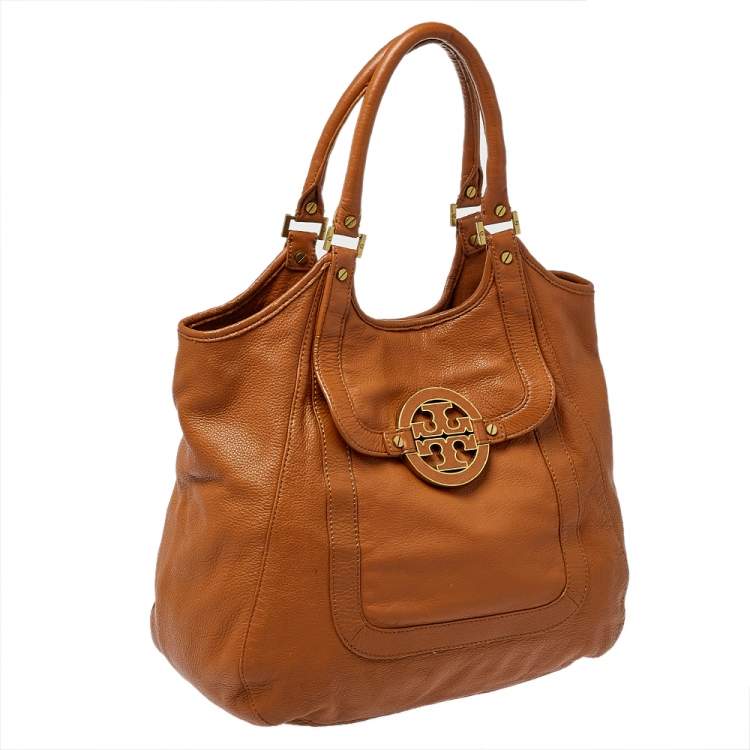 Pre Owned Tory Burch Tan Leather Amanda Hobo