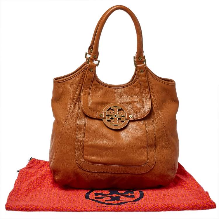 Pre Owned Tory Burch Tan Leather Amanda Hobo