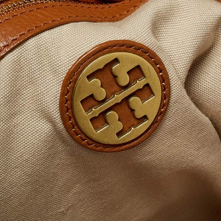 Pre Owned Tory Burch Tan Leather Amanda Hobo