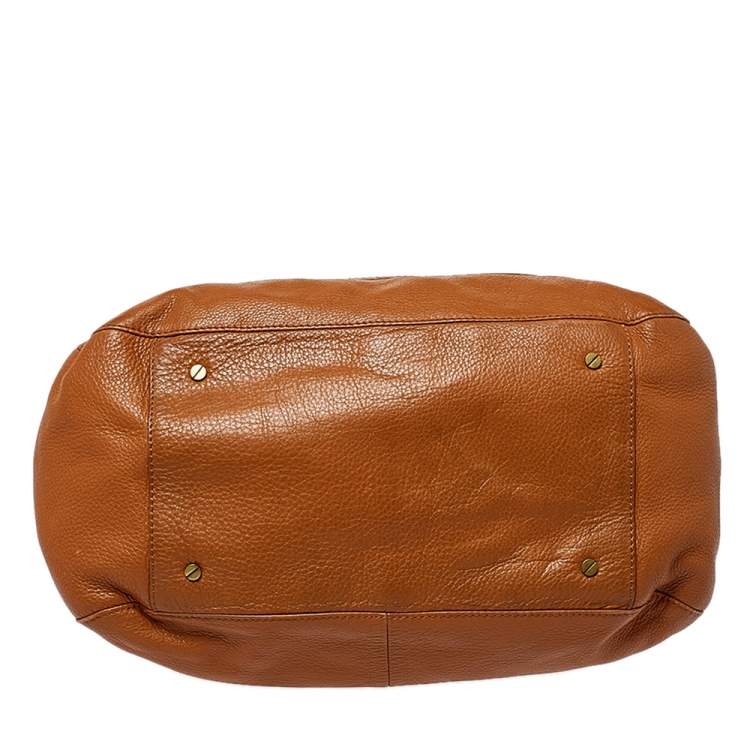 Pre Owned Tory Burch Tan Leather Amanda Hobo