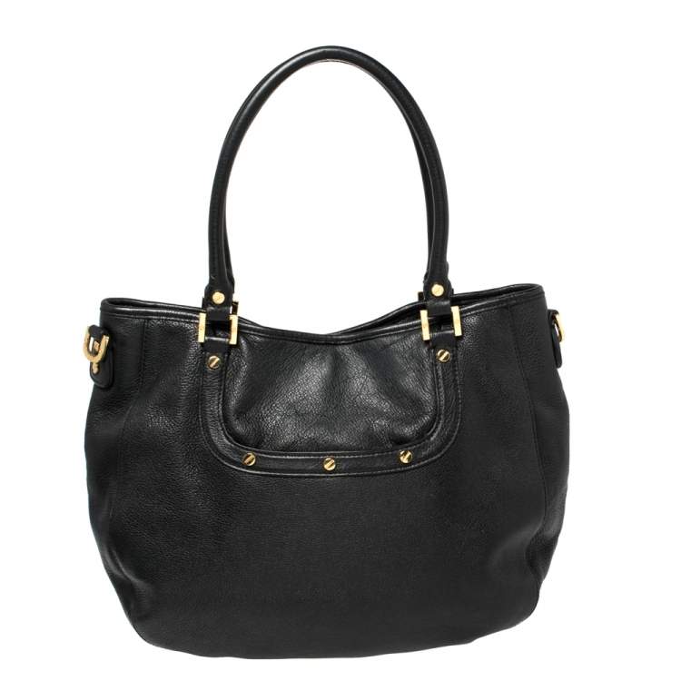 Pre Owned Tory Burch Black Leather Amanda Hobo