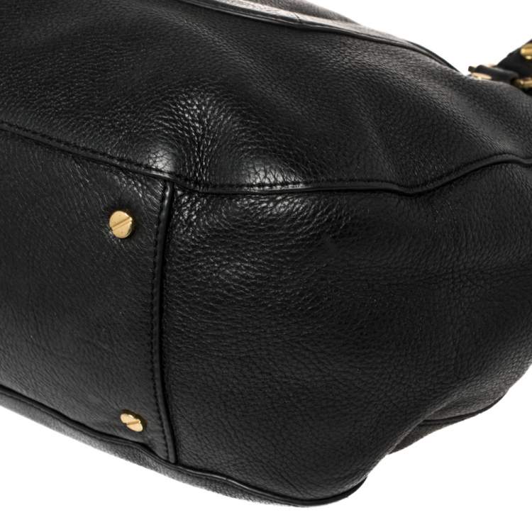 Pre Owned Tory Burch Black Leather Amanda Hobo
