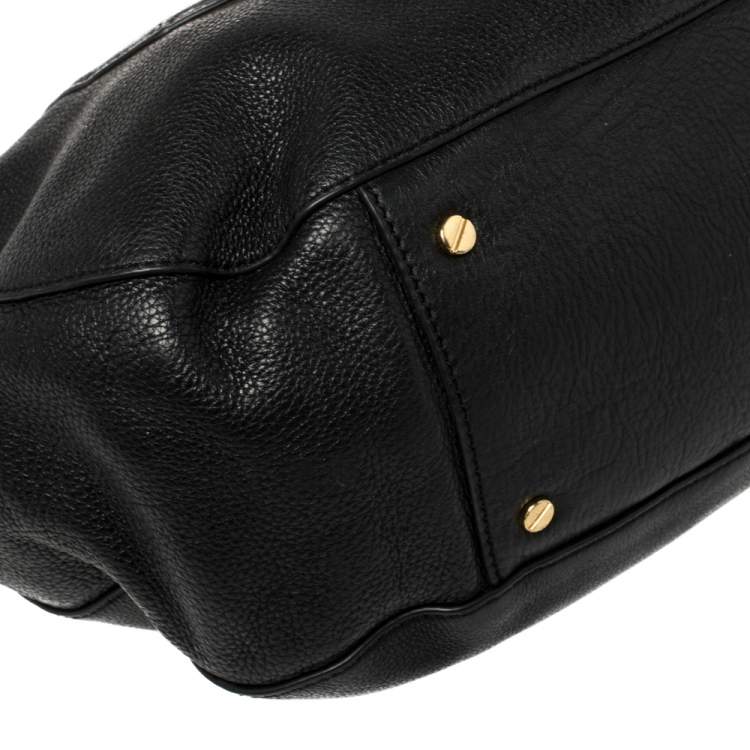 Pre Owned Tory Burch Black Leather Amanda Hobo