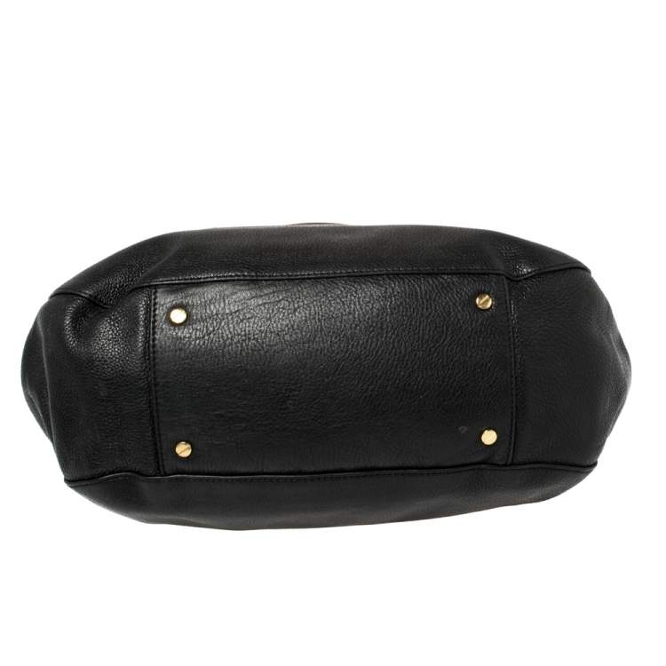 Pre Owned Tory Burch Black Leather Amanda Hobo