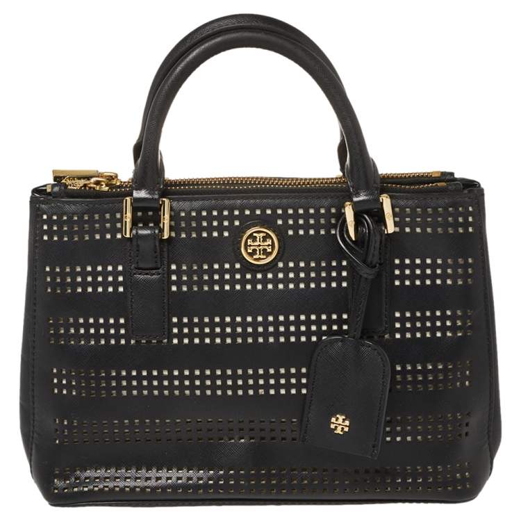 Tory Burch Small Robinson Perforated Tote Bag
