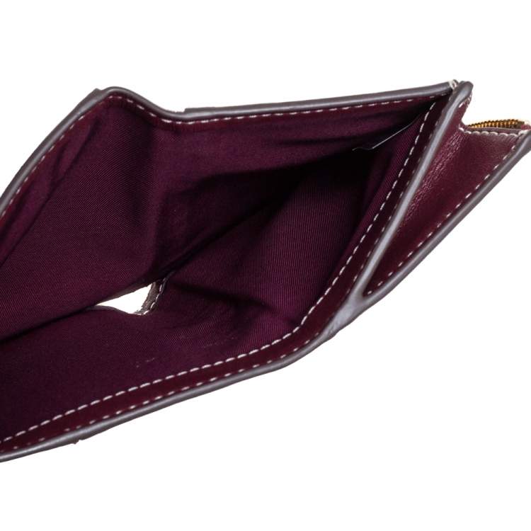 Pre Owned Tory Burch Multicolor Leather Colorblocked Miller Wallet