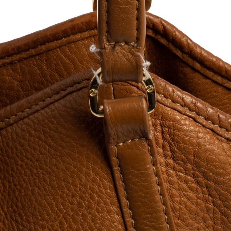 Pre Owned Tory Burch Tan Leather Large Amanda Hobo
