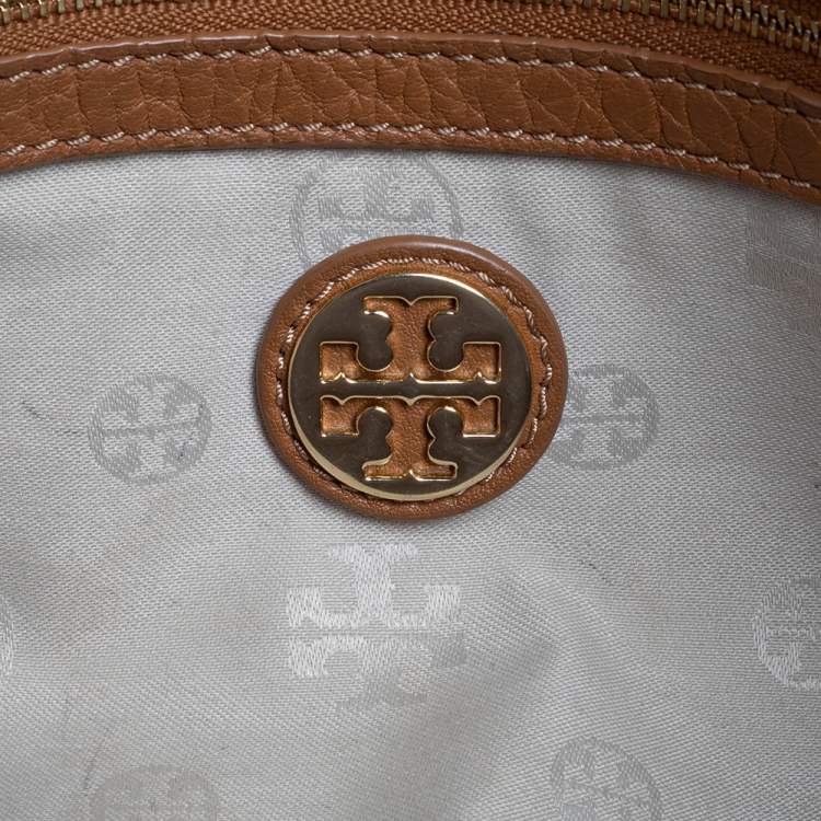 Pre Owned Tory Burch Tan Leather Large Amanda Hobo