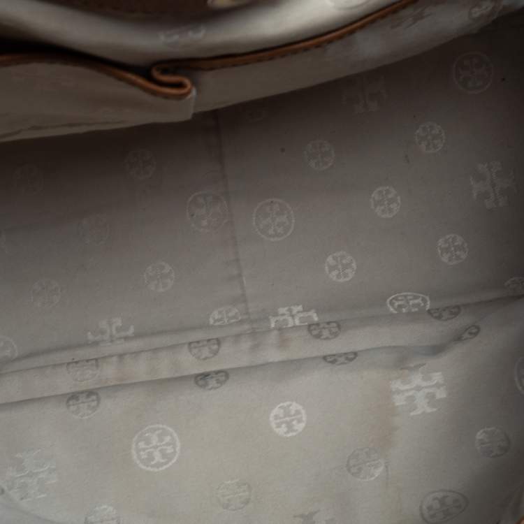 Pre Owned Tory Burch Tan Leather Large Amanda Hobo