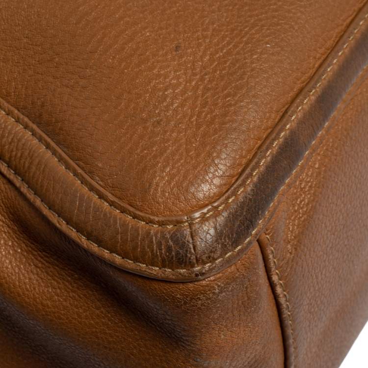 Pre Owned Tory Burch Tan Leather Large Amanda Hobo