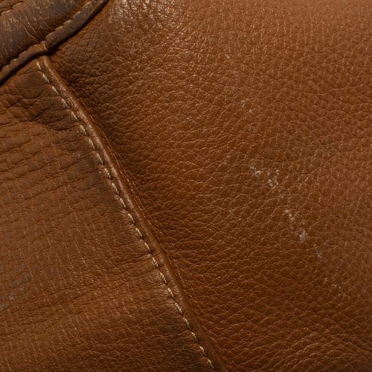 Pre Owned Tory Burch Tan Leather Large Amanda Hobo