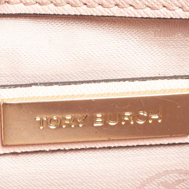 Pre Owned Tory Burch Pink Saffiano Leather Robinson Shoulder Bag