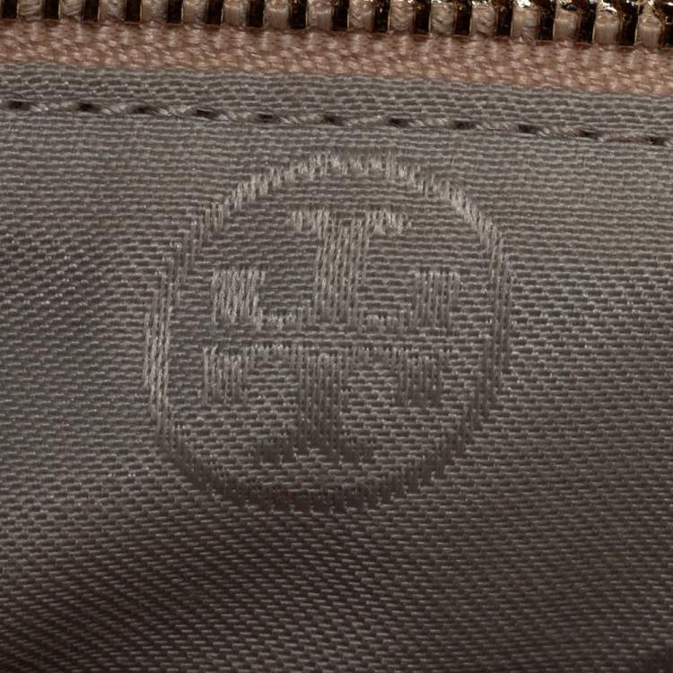 Pre Owned Tory Burch Metallic Gold Leather Reva Chain Clutch