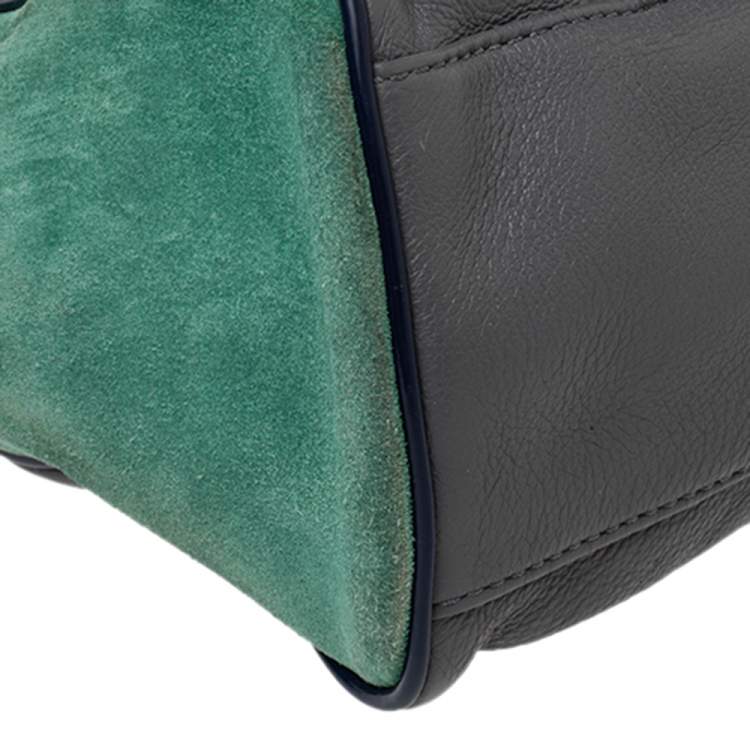 Pre Owned Tory Burch Multicolor Suede And Leather Tote