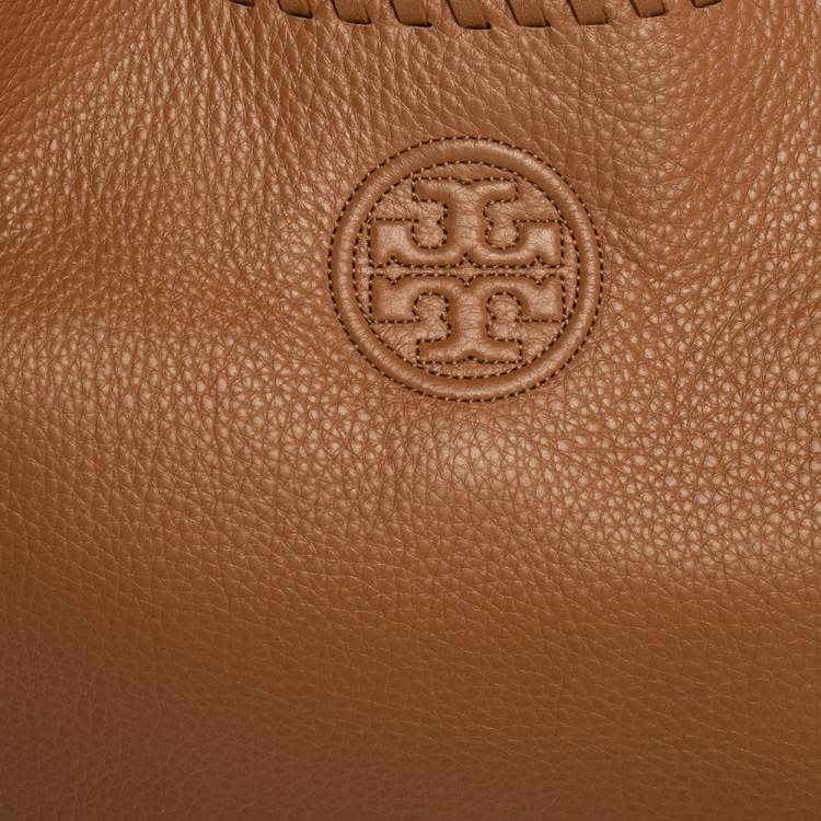 Pre Owned Tory Burch Tan Leather Marion Hobo
