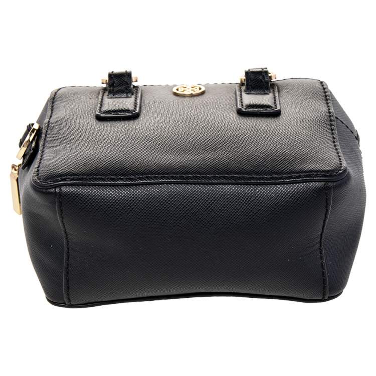 Pre Owned Tory Burch Black Leather Robinson Crossbody Bag