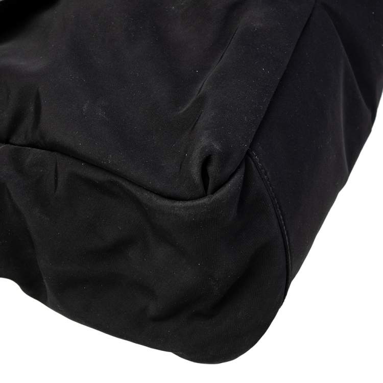 Pre Owned Tory Burch Black Nylon and Leather Messenger Bag