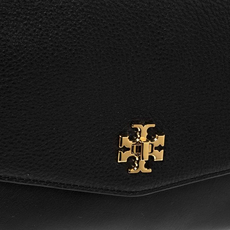 Pre Owned Tory Burch Black Leather and Suede Kira Shoulder Bag 