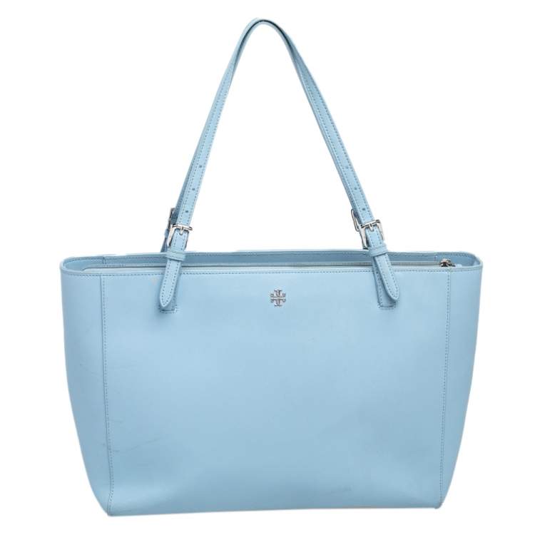 Tory Burch Light Blue Leather Large York Buckle Tote Tory Burch | TLC