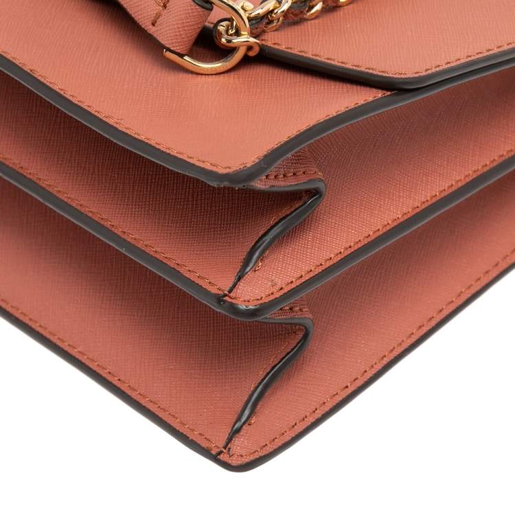 Pre Owned Tory Burch Brown Leather Robinson Shoulder Bag