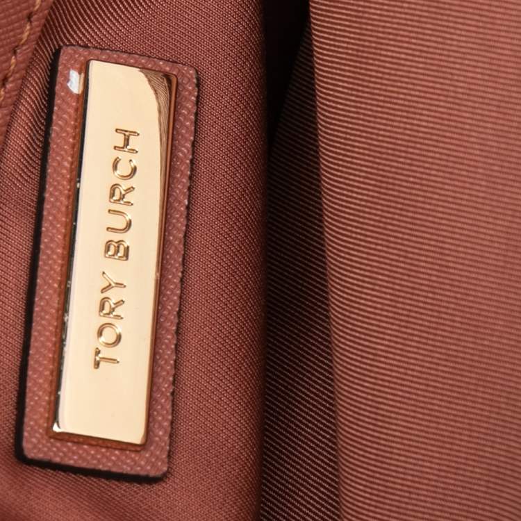 Pre Owned Tory Burch Brown Leather Robinson Shoulder Bag