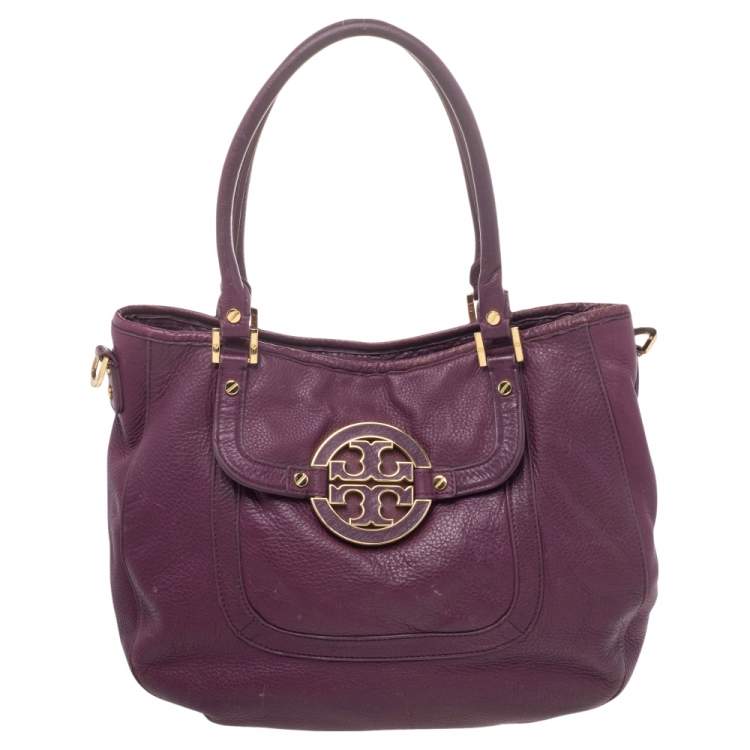 Tory burch purple online tote