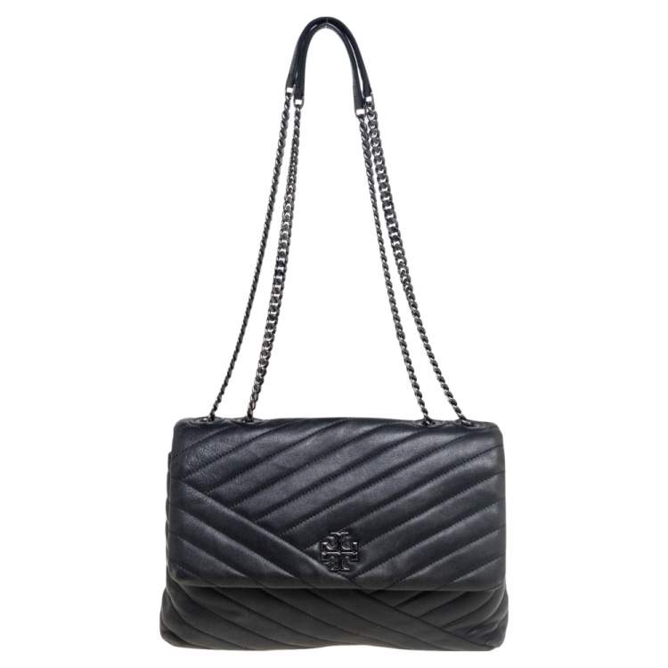 Tory Burch Black Chevron Quilted Kira Shoulder Bag Tory Burch | TLC