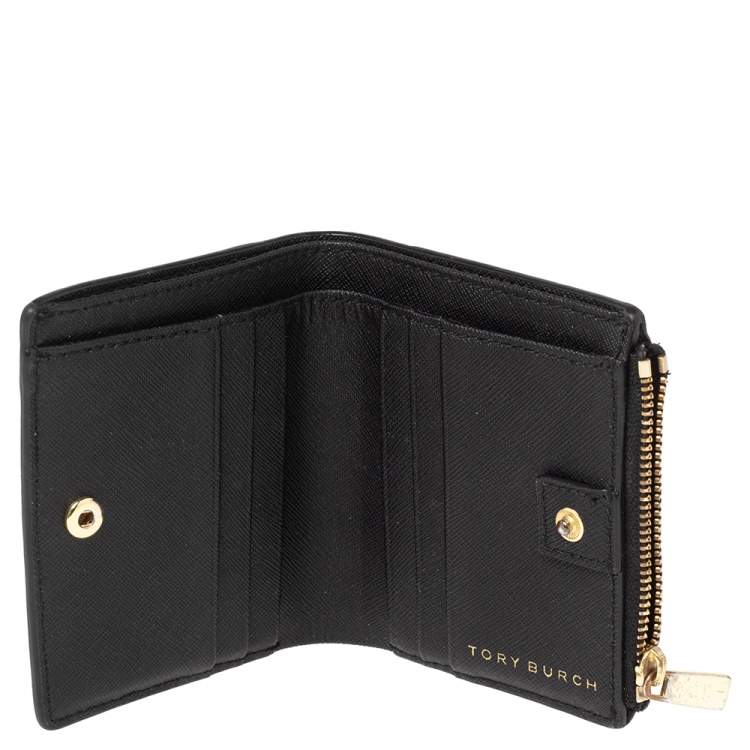 Tory Burch Black Leather Robinson Bifold Wallet Tory Burch TLC