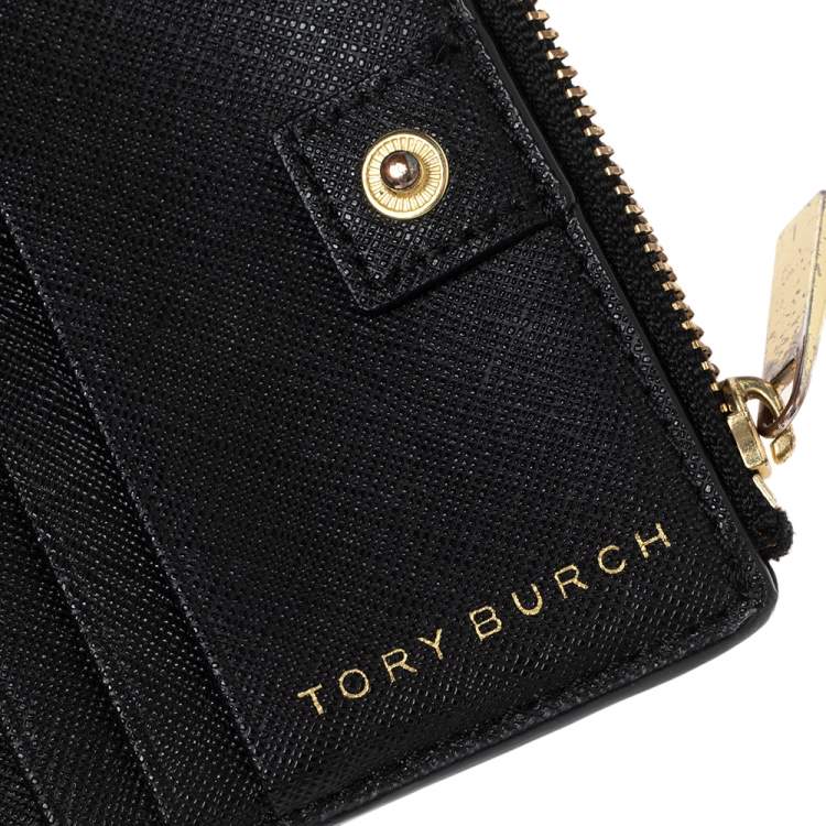 Pre Owned Tory Burch Black Leather Robinson Bifold Wallet