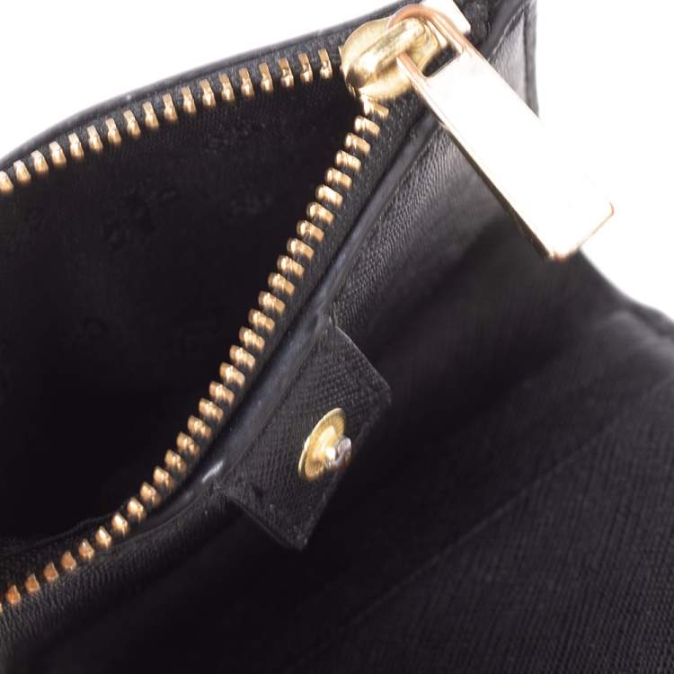 Pre Owned Tory Burch Black Leather Robinson Bifold Wallet