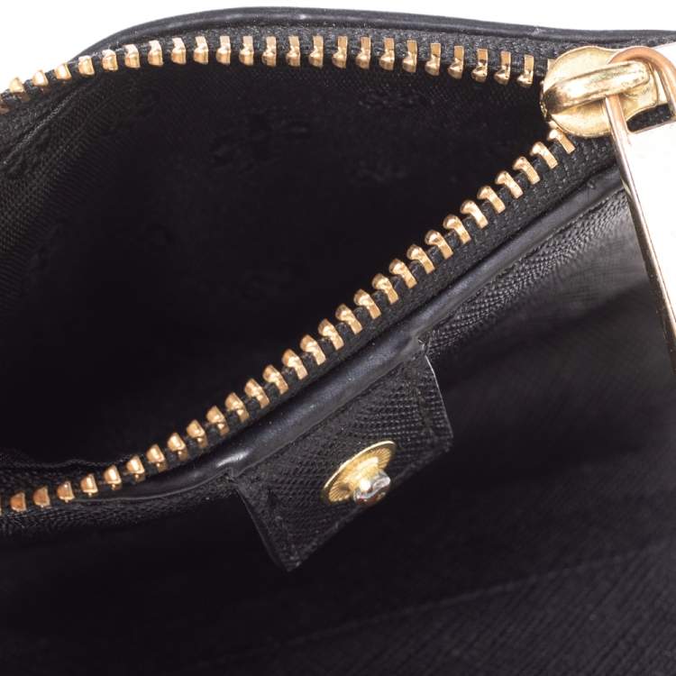 Pre Owned Tory Burch Black Leather Robinson Bifold Wallet