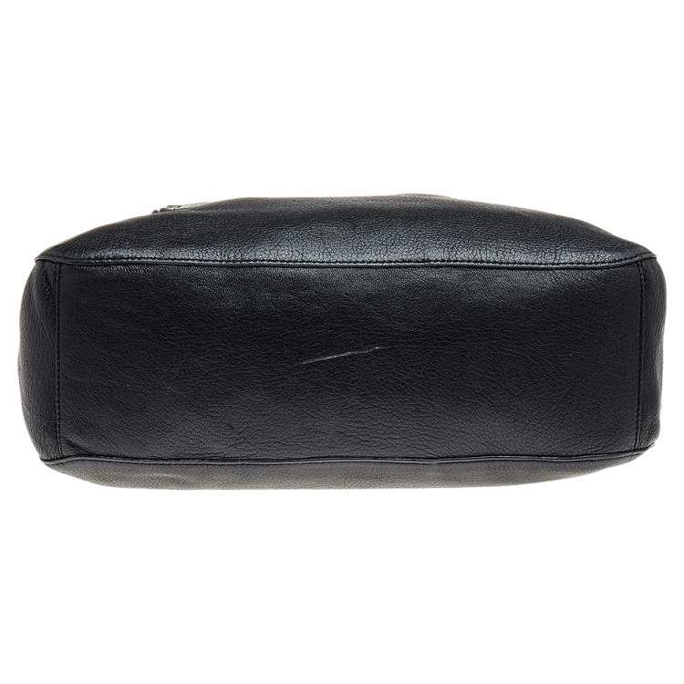 Pre Owned Tory Burch Black Leather Hobo