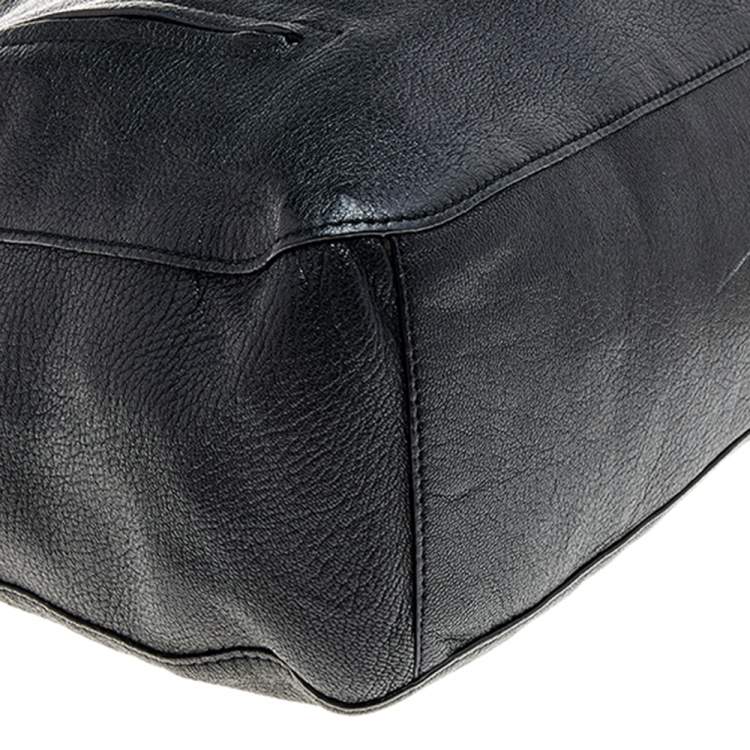 Pre Owned Tory Burch Black Leather Hobo