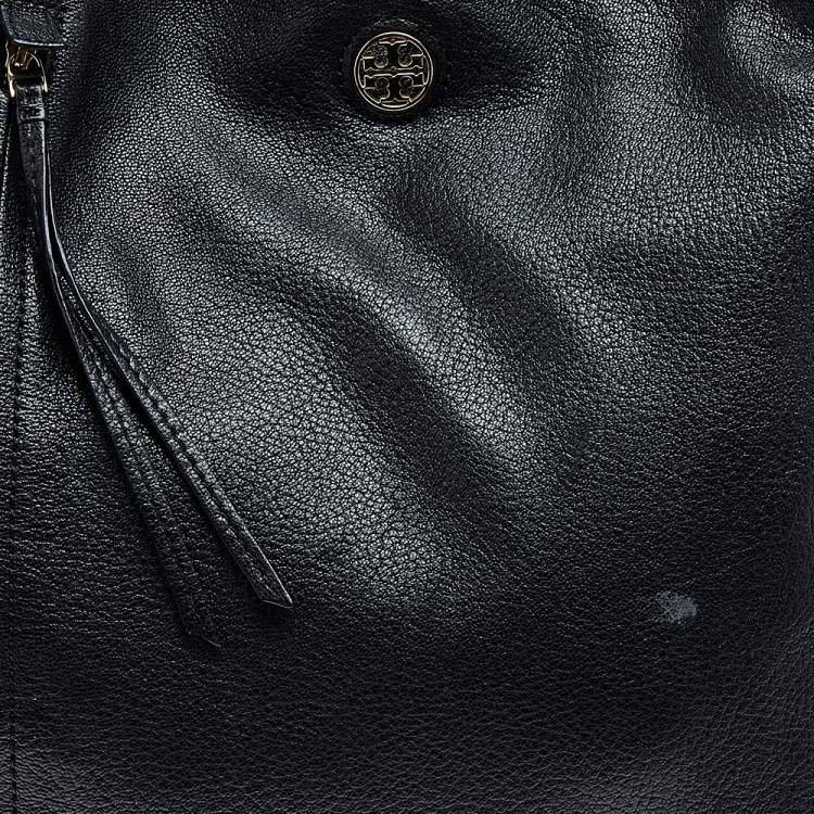 Pre Owned Tory Burch Black Leather Hobo