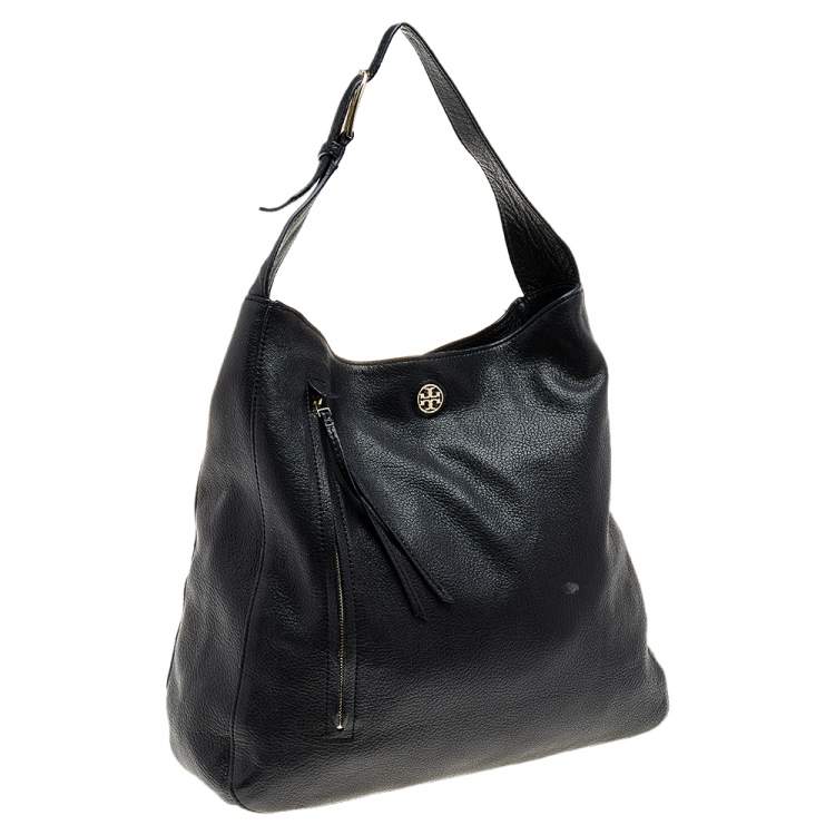 Pre Owned Tory Burch Black Leather Hobo