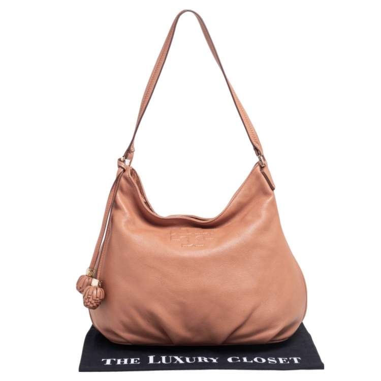 Pre Owned Tory Burch Tan Leather Thea Hobo