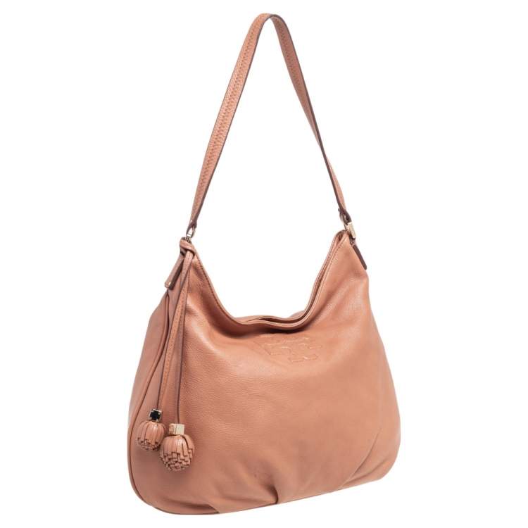 Pre Owned Tory Burch Tan Leather Thea Hobo