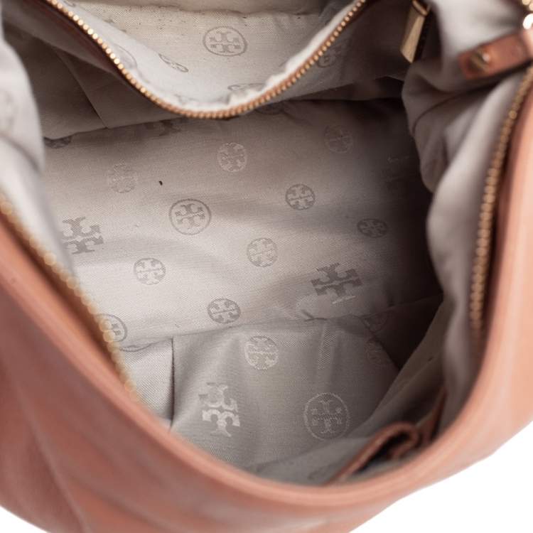 Pre Owned Tory Burch Tan Leather Thea Hobo