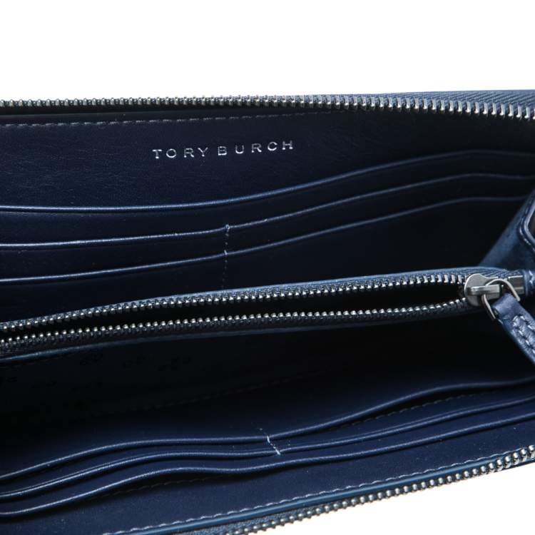 Tory Burch Patent Leather Continental Wallet in Black