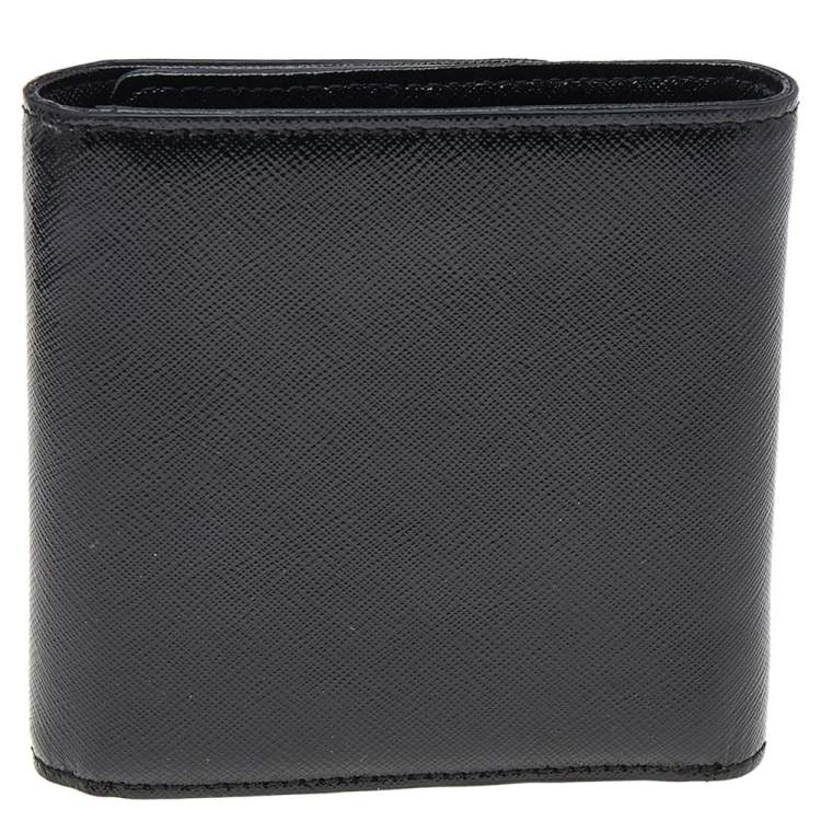 Pre Owned Tory Burch Black Saffiano Leather Robinson Trifold Wallet