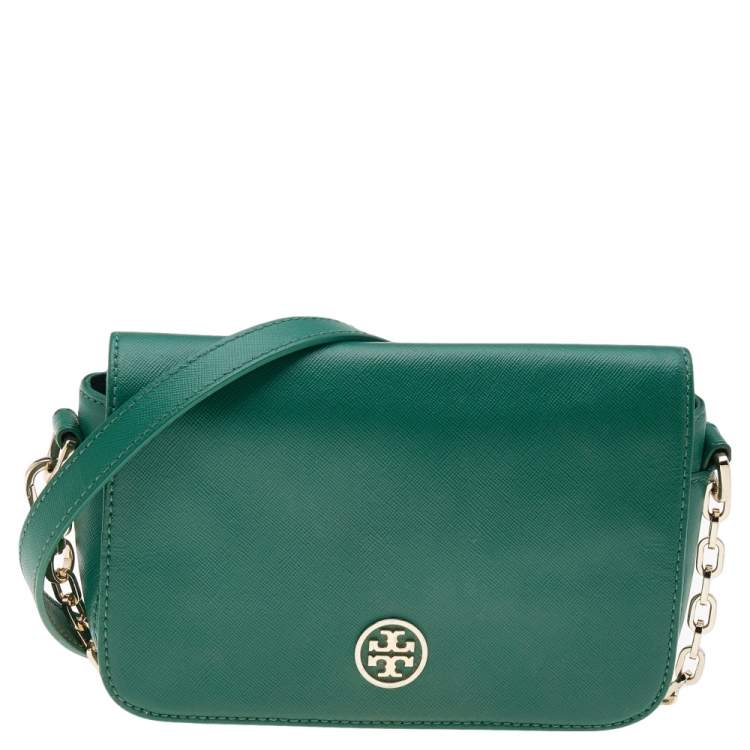 Tory Burch Leather Shoulder Bag - Green Shoulder Bags, Handbags