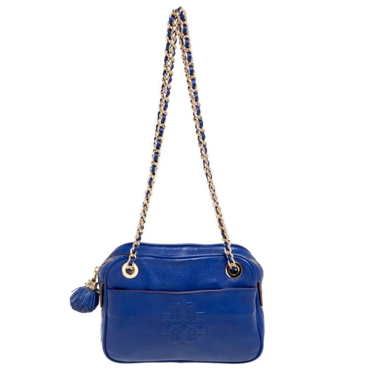 Tory Burch Thea Crossbody Chain Bag in Blue