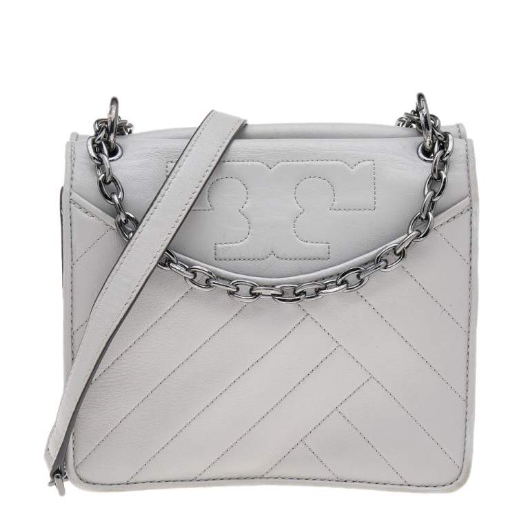 Tory Burch Grey Leather Alexa Convertible Shoulder Bag Tory Burch | The  Luxury Closet