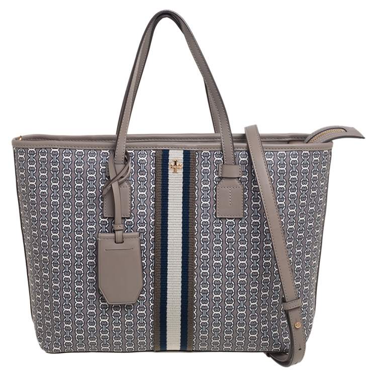 Tory burch gemini link tote outlet gray