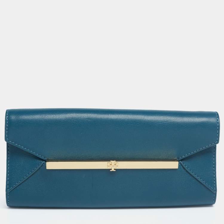 Tory Burch Blue Wallet Amanda hotsell Envelope