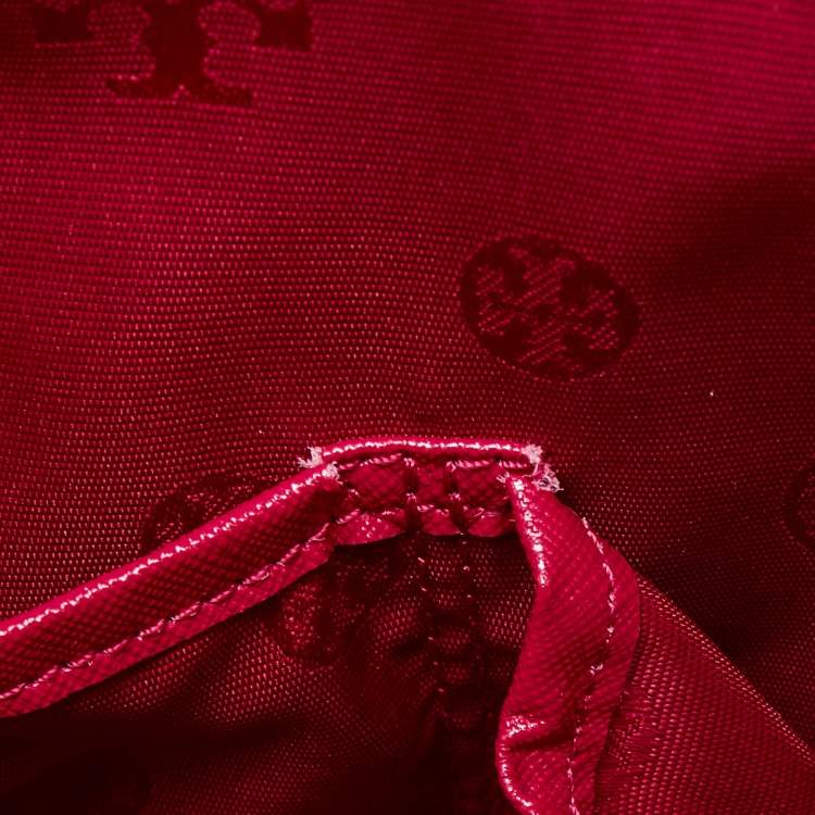 Pre Owned Tory Burch Fuchsia Leather Robinson Dome Satchel