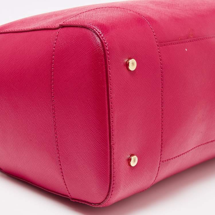 Pre Owned Tory Burch Fuchsia Leather Robinson Dome Satchel