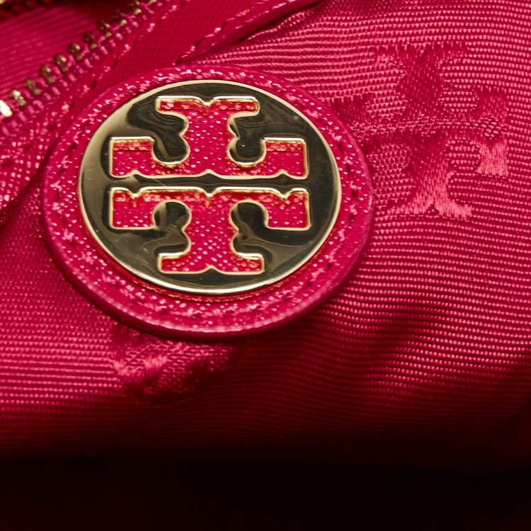 Pre Owned Tory Burch Fuchsia Leather Robinson Dome Satchel
