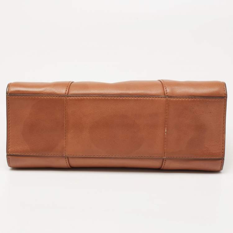 Pre Owned Tory Burch Brown Leather Tote 