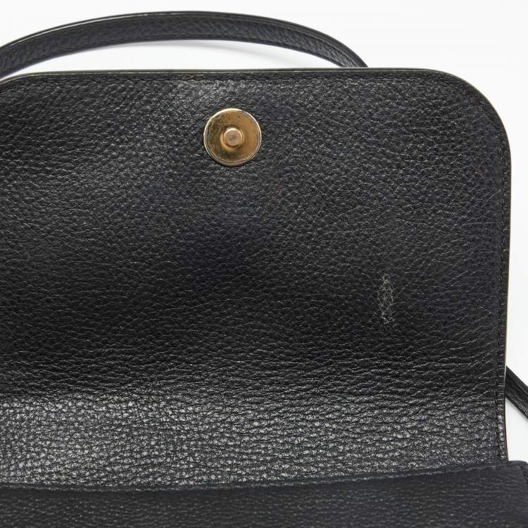 Pre Owned Tory Burch Black Leather Crossbody Bag